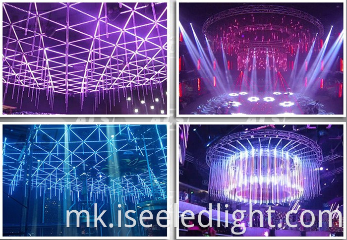 led 3d meteor tube for event